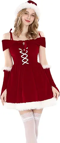 elegant Santa inspired dress for moms 