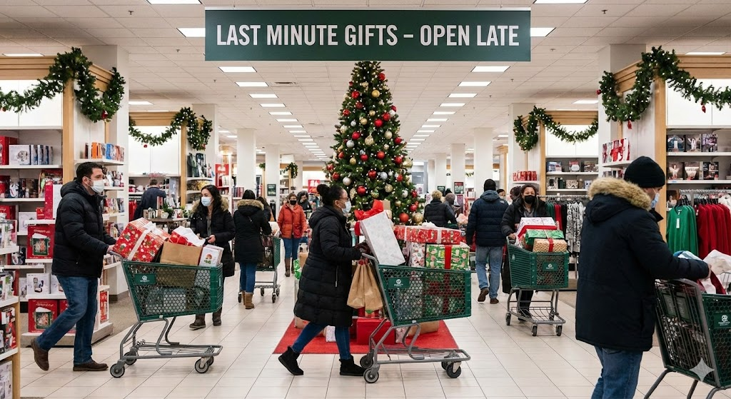 last minute  Christmas shopping 