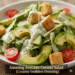 amazing avocado Caesar salad with creamy goddess dressing