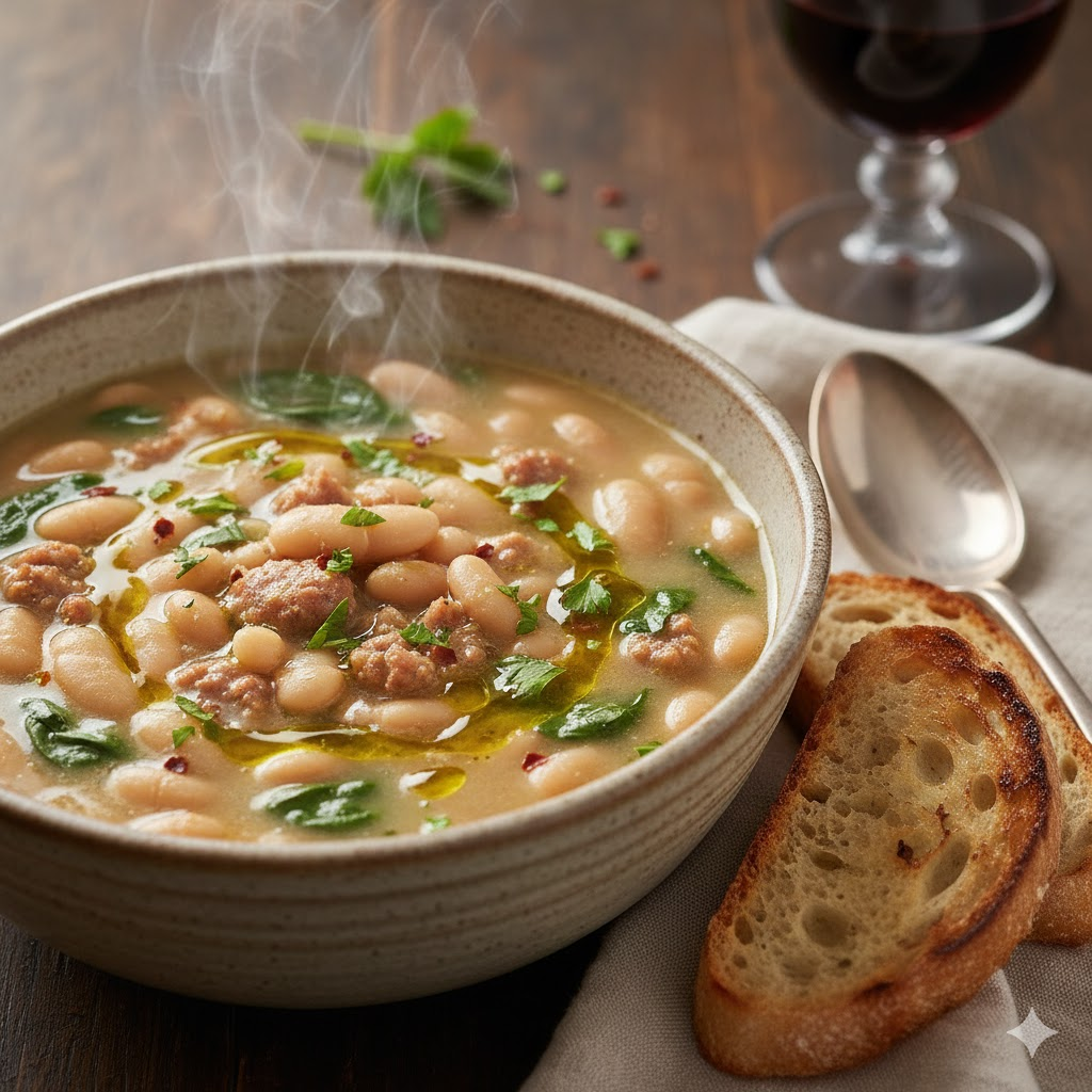 Tuscan White Bean Soup high-protein winter recipes