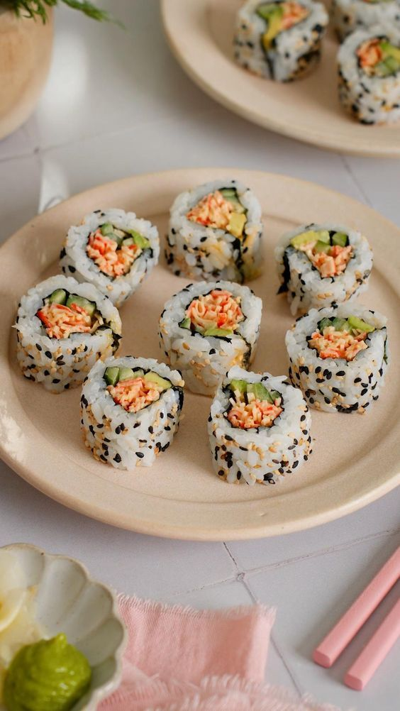 easy sushi California rolls 