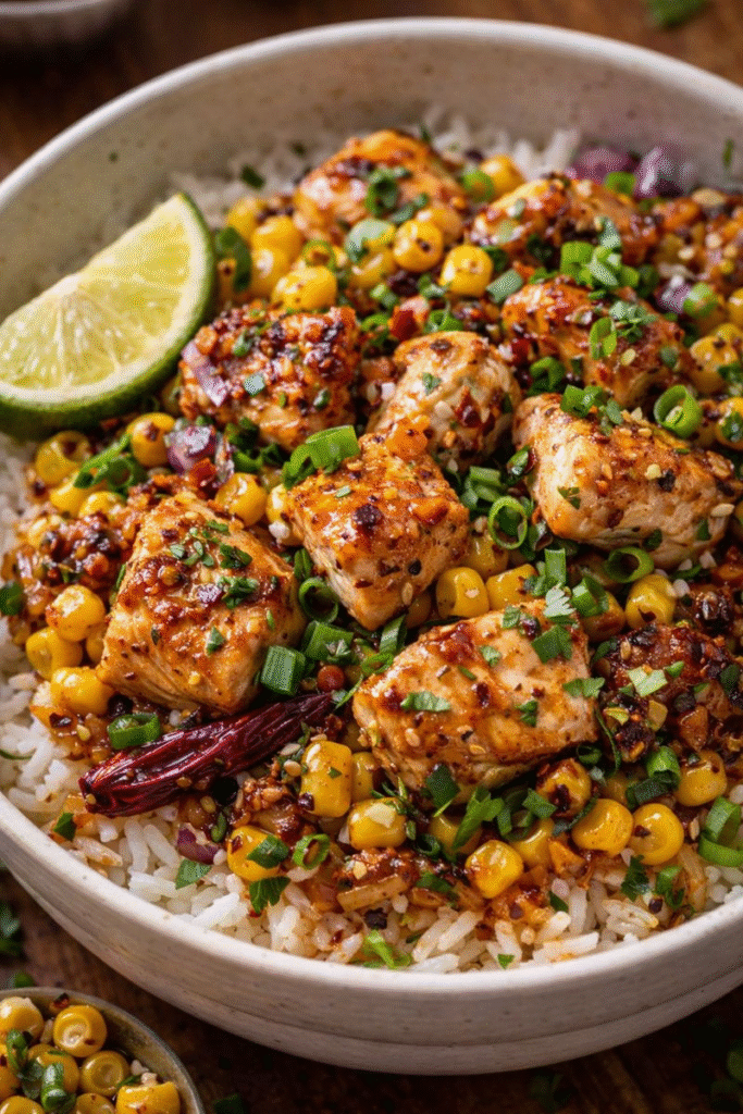 Chicken Corn Rice Bowls