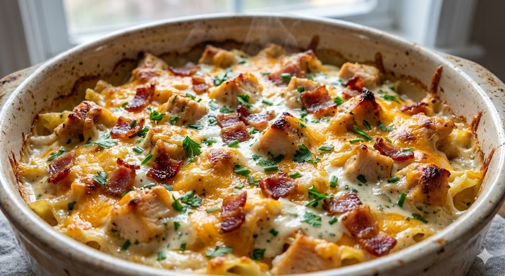 High-Protein Low-Carb Dinners Chicken Bacon Ranch Casserole Recipe
