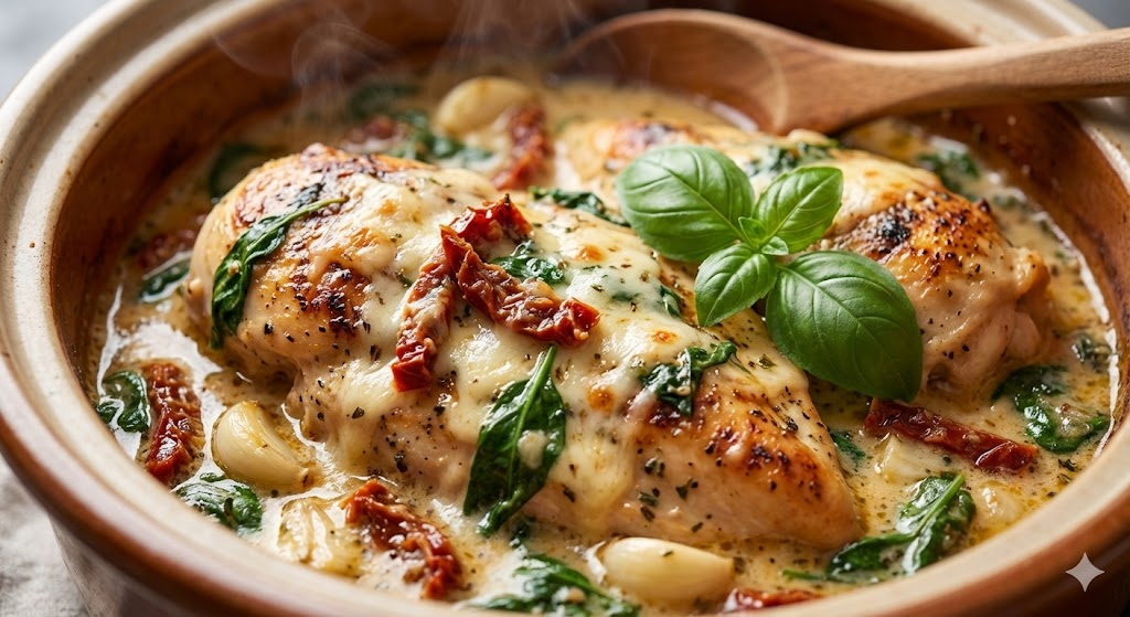 Crockpot Tuscan chicken crockpot recipes that pack protein