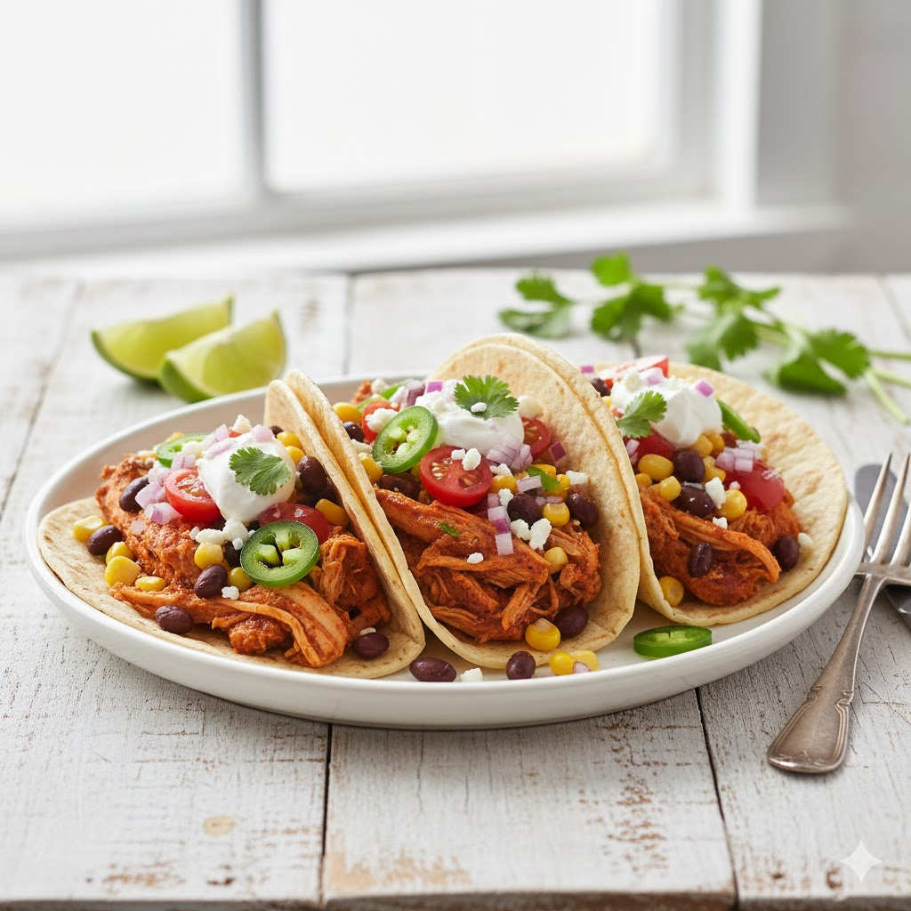 Crockpot Chicken Tacos crockpot recipes that pack protein