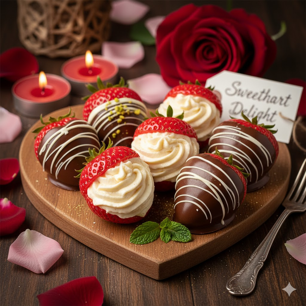 No-Bake Romantic Valentine's Day Desserts
Cheesecake Stuffed Strawberries